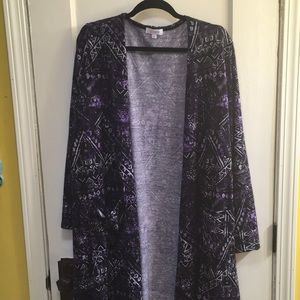 NWT Purple, Black, & White XL LuLaRoe Sarah Duster